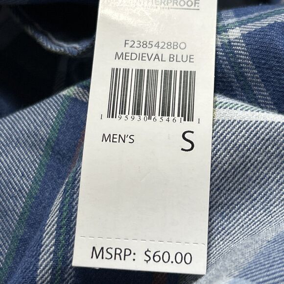 NEW Weatherproof Brand Men's Plaid Blue White Button Up Shirt - Size Small - Picture 11 of 11